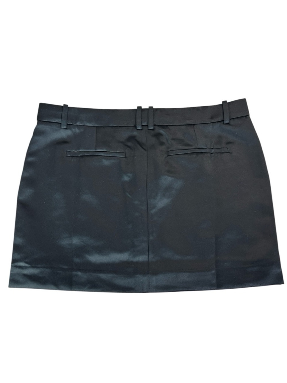 J. Crew Elegant Black Satin Mini Skirt Tailored Women’s Size 6 Elegant Chic - Picture 3 of 9
